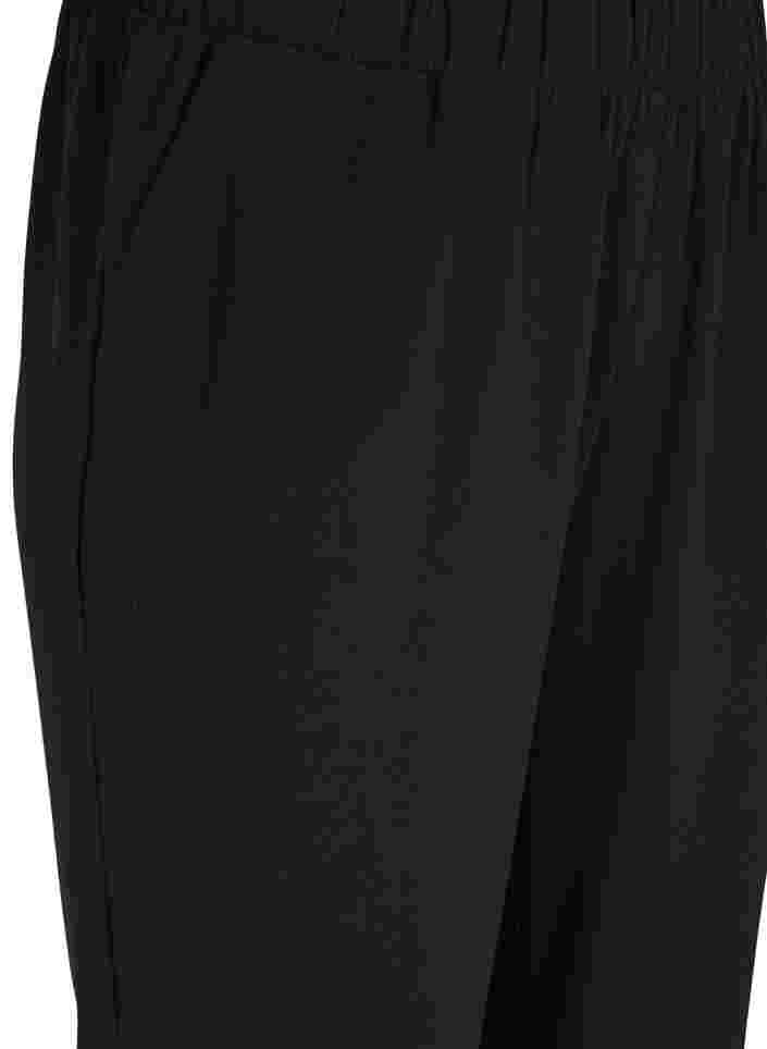 Flared trousers with pockets, Black, Packshot image number 2