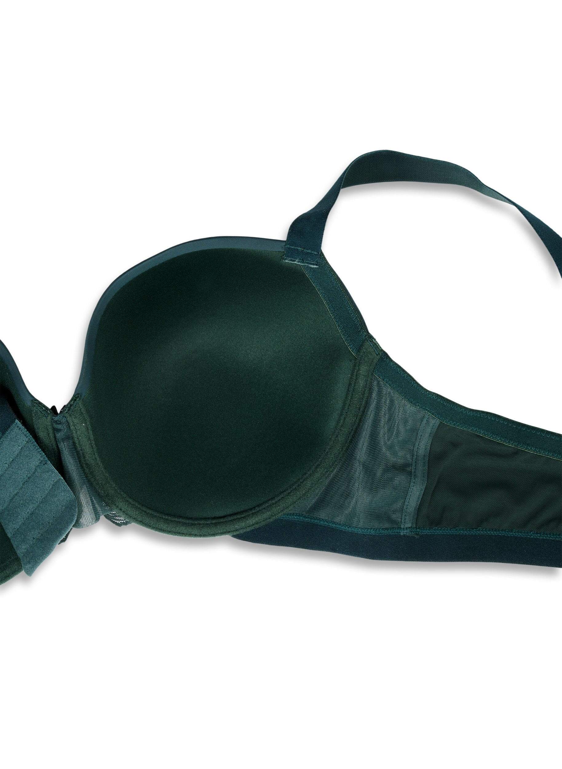 Zizzifashion Moulded bra with mesh, Green, Packshot image number 3