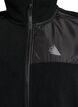 Fleece vest with high collar and drawstring bottom, Black, Packshot image number 2