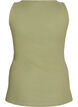 Slim-fit tank top with rhinestones, Green, Packshot image number 1