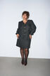 Short boucl&eacute; skirt with sequins, Black, Model image number 1