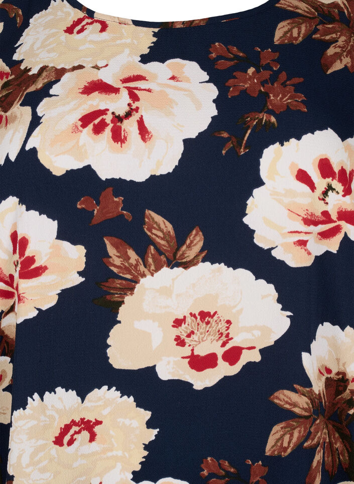 Dress with print and short sleeves, Blue, Packshot image number 2