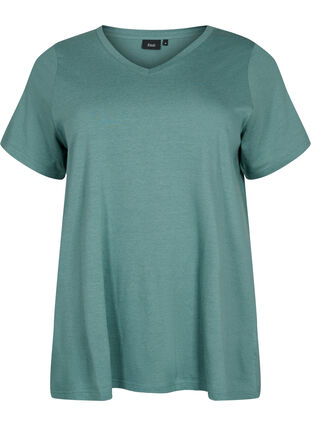 Short sleeve t-shirt with a-shape, Sea Pine, Packshot image number 0