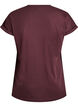 Short-sleeved t-shirt in a cotton blend, Dark Bordeaux, Packshot image number 1