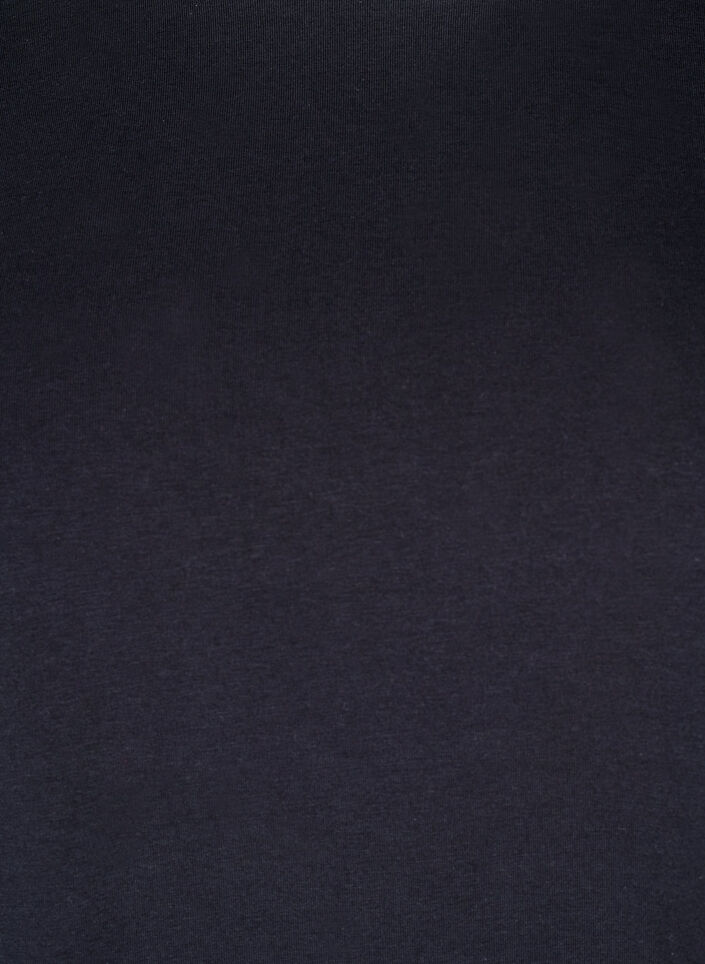 T-shirt in organic cotton with a round neck, Black, Packshot image number 2