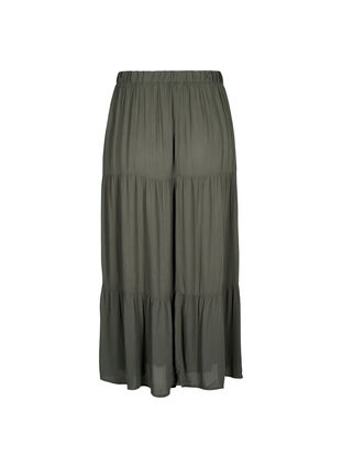 Long skirt with elasticated waist, Thyme, Packshot image number 1