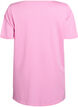 Single colour oversized t-shirt with v-neck, Pink, Packshot image number 1