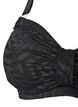 Bikini bra with structured mesh and removable inserts, Black, Packshot image number 2