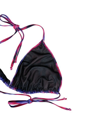 Triangle bikini bra with print, Pink Flower AOP, Packshot image number 3