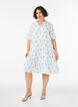 Short A-line dress in cotton muslin, Vanilla, Model image number 1