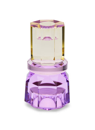 Crystal candle holder, Butter/Violet, Packshot image number 0