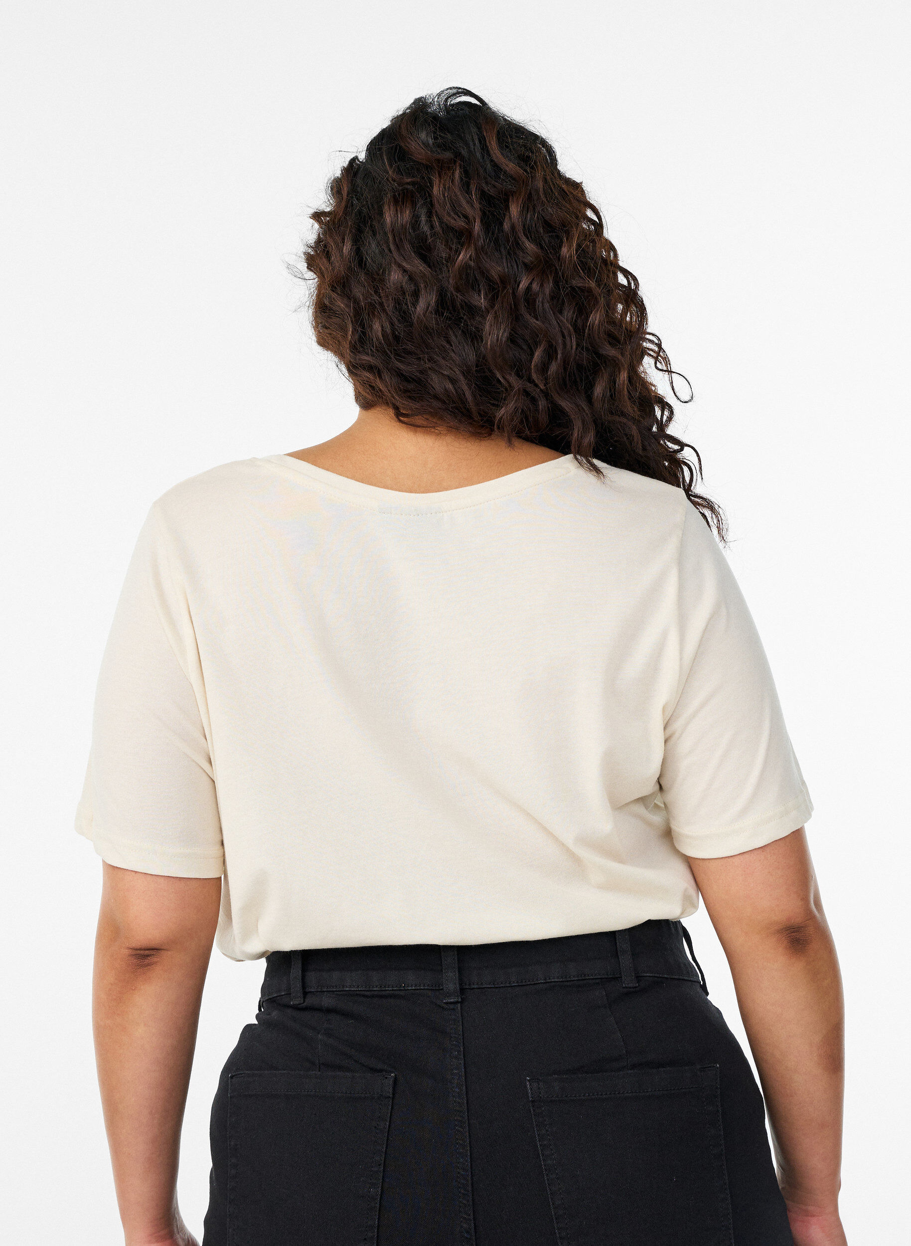 ZizzifashionT-shirt with motif, Vanilla, Model image number 2