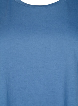 Short sleeve cotton blend T-shirt, Moonlight Blue, Packshot image number 2