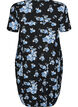 Short-sleeved cotton dress with print, Black, Packshot image number 1