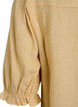 Blouse in linen and viscose with 1/2 sleeves, Yellow, Packshot image number 3