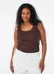 Solid color basic top in cotton, Brown, Model image number 0