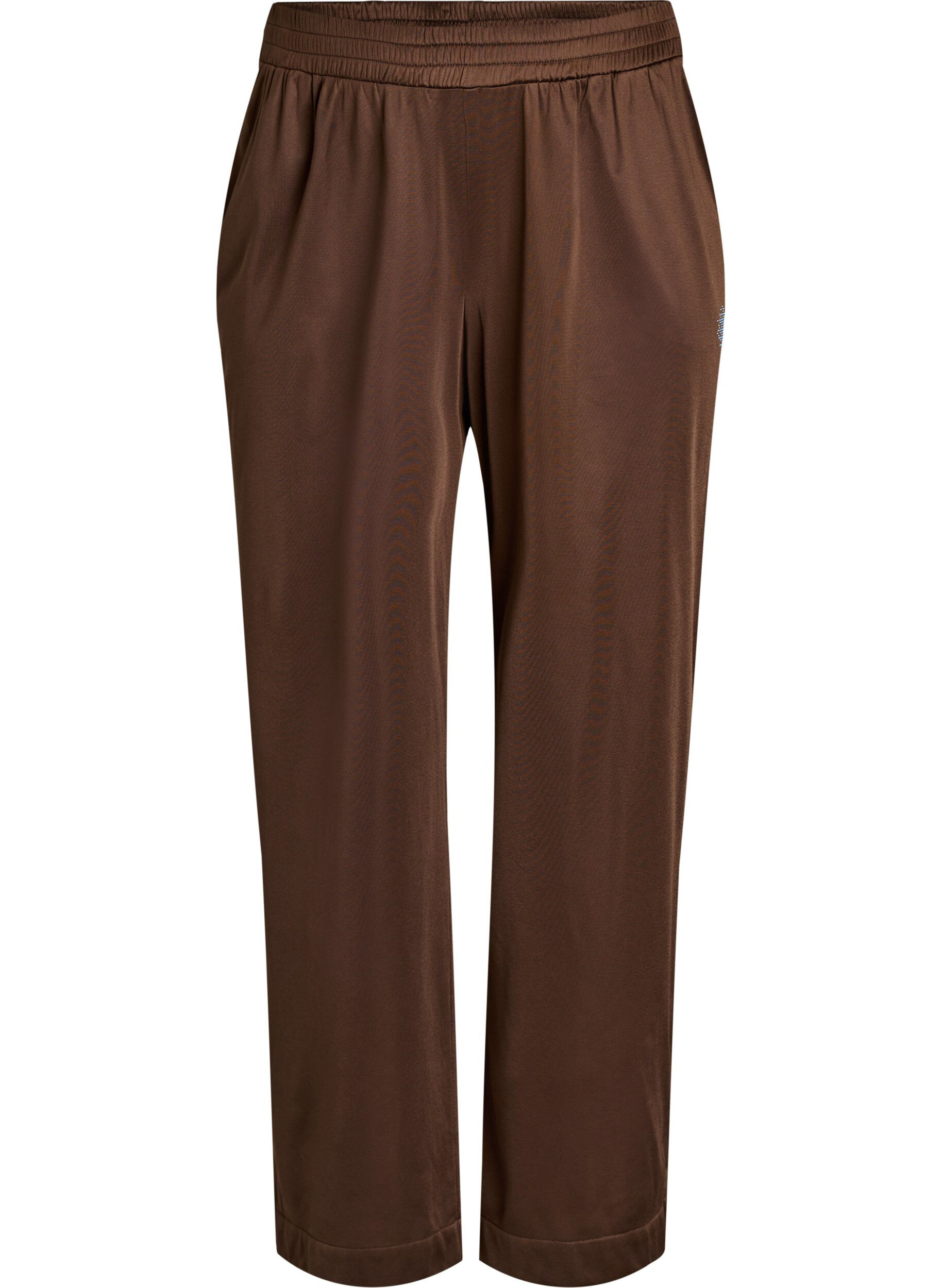 Track pants with side stripes and pockets