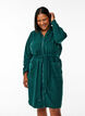 Morning robe with zipper and hood, Green, Model image number 0