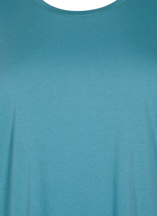 Cotton t-shirt with 2/4 sleeves, Brittany Blue, Packshot image number 2