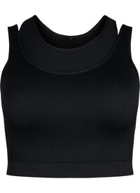 Seamless sports bra with double layer