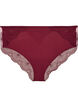 Briefs with mesh and embroidered lace trims, Red, Packshot image number 0