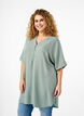 Short sleeve viscose tunic, Chinois Green, Model image number 0