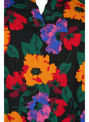 Floral blouse with 3/4 sleeves, Multi Flower AOP, Packshot image number 2