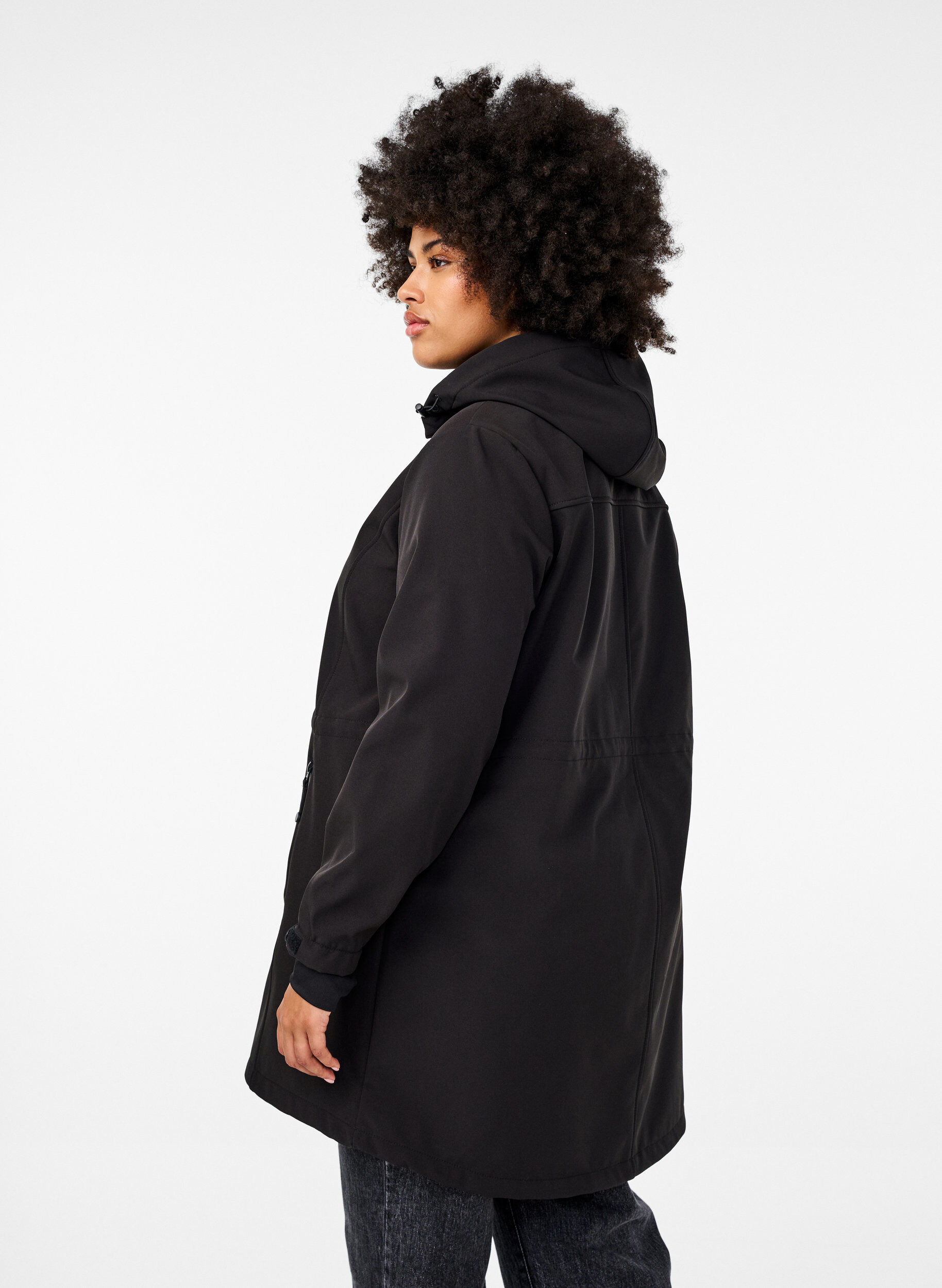 ZizzifashionSoftshell jacket with detachable hood, Black, Model image number 2