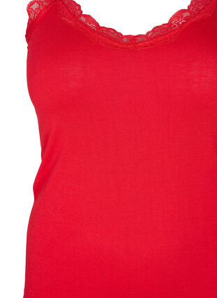 2-pack top with lace, Black/Chinese Red, Packshot image number 3