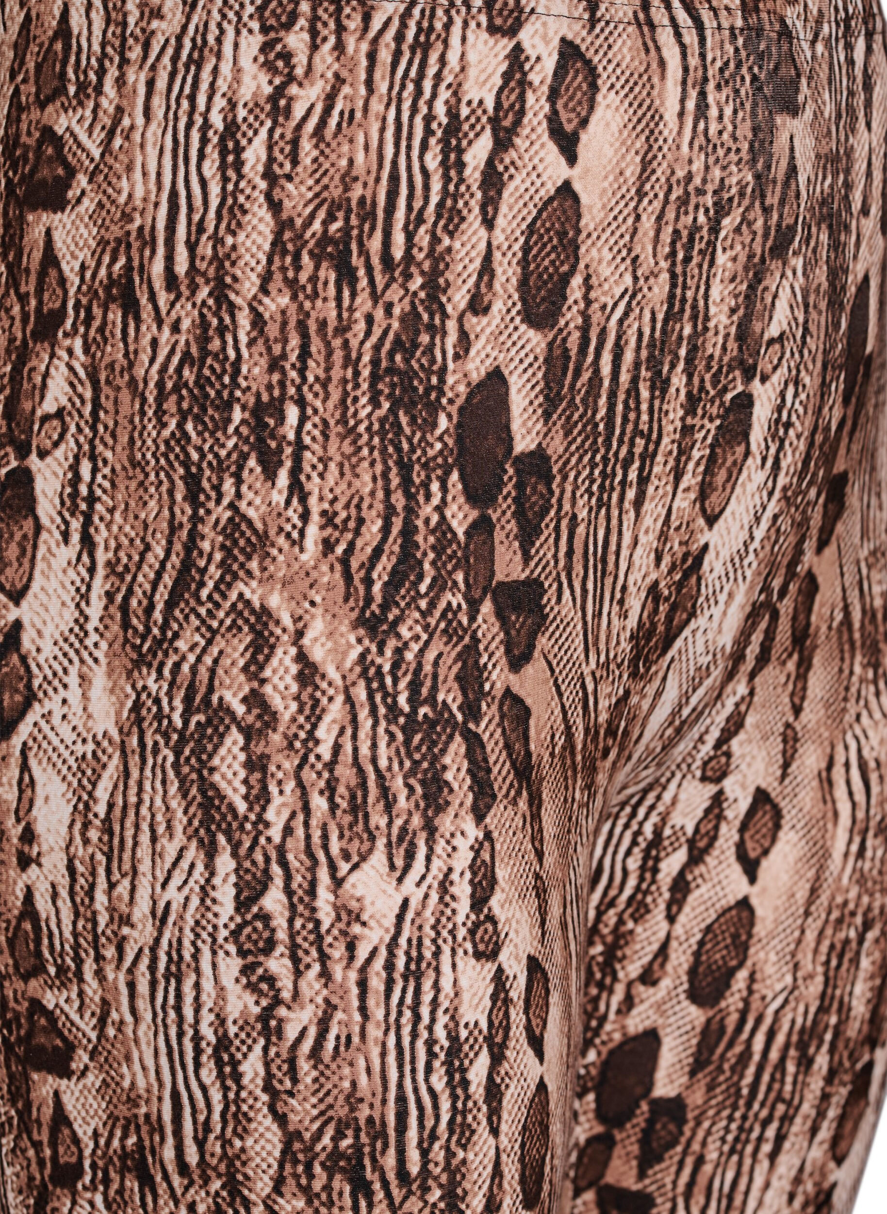 Zizzifashion Viscose leggings with print, Brown, Packshot image number 2