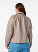 Biker jacket in faux leather, Beige, Model image number 2