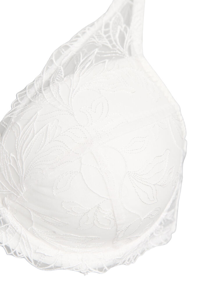 Padded lace bra with underwire, White, Packshot image number 2