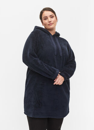 Teddy dress with hood, Night Sky, Model image number 0