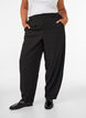 High-waisted barrel fit trousers, Black, Model image number 0