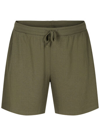 Shorts in ribbed fabric with pockets