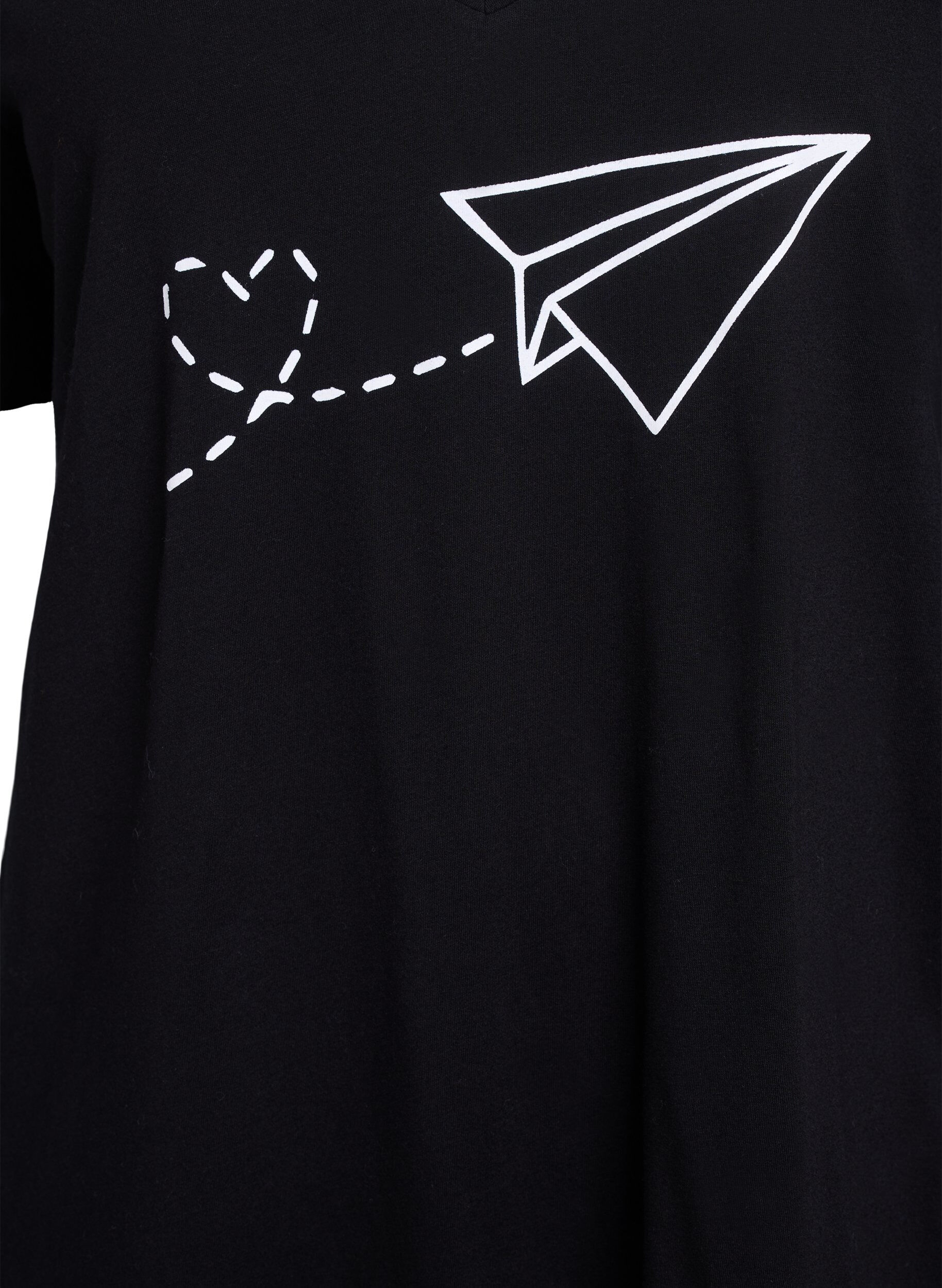 ZizzifashionOrganic cotton nightgown with v-neck, , Packshot image number 2