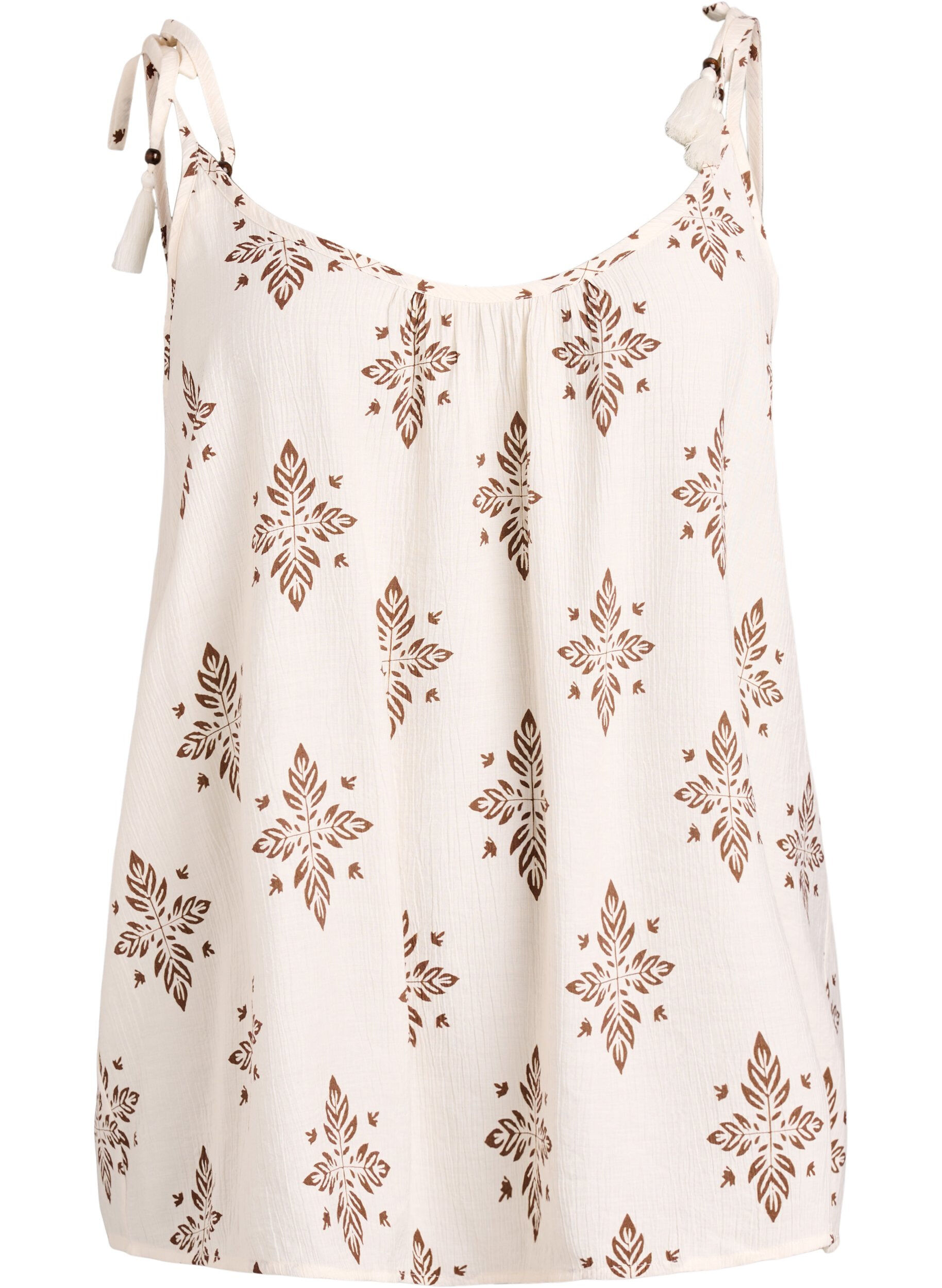 Patterned top with tie straps