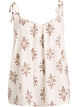 Patterned top with tie straps, Vanilla, Packshot image number 0