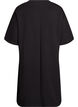 T-shirt dress in jersey with side slits, Black, Packshot image number 1