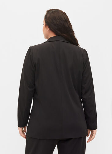 Classic blazer with pockets, Black, Model image number 1
