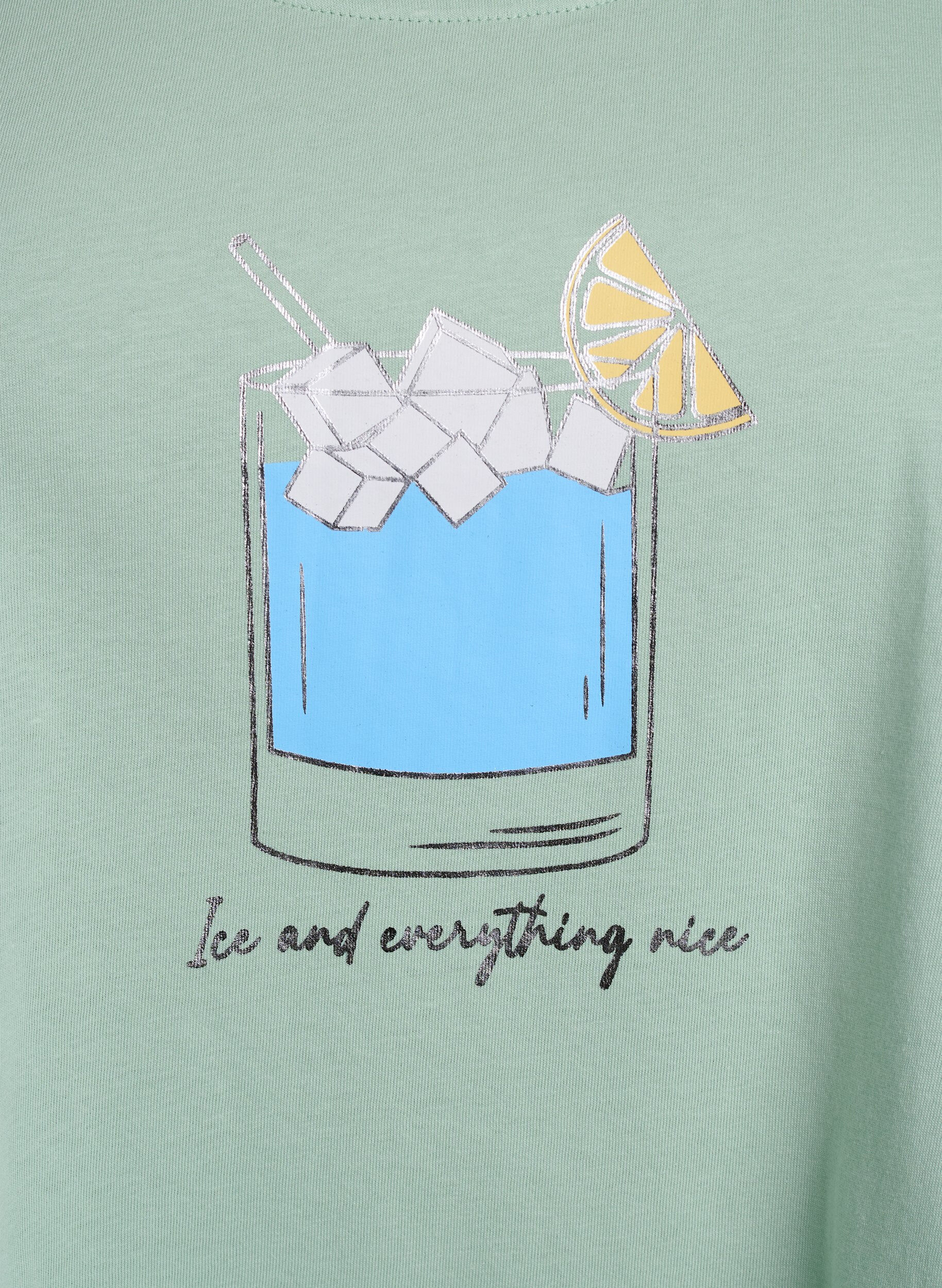 ZizzifashionCotton top with a-shape, Green, Packshot image number 2