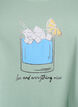Cotton top with a-shape, Green, Packshot image number 2