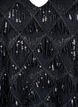 Short dress with sequin fringes, Black, Packshot image number 2
