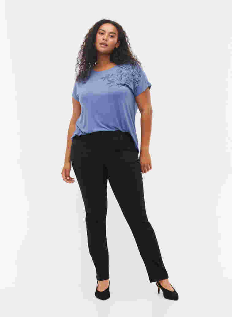 Slim fit Emily jeans with normal waist, Black, Model image number 0