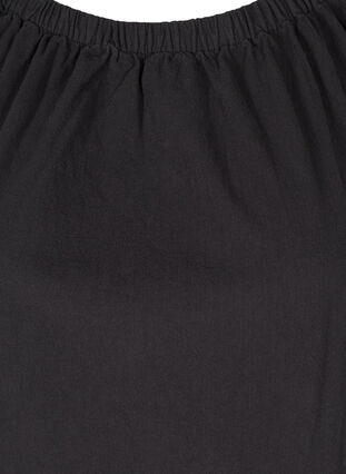 Cotton dress with lace ribbon and short sleeves, Black, Packshot image number 2