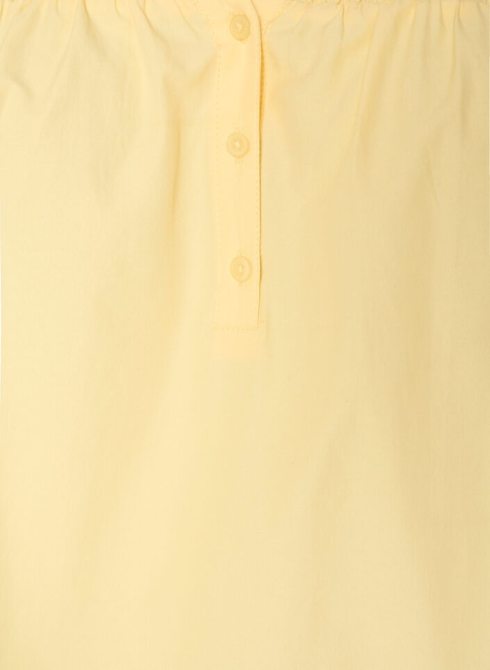 Blouse with smock and 3/4 sleeves, Yellow, Packshot image number 2