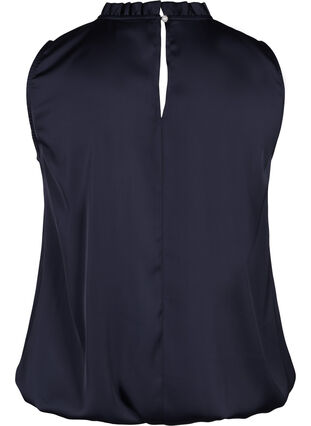 Sleeveless party top in satin, Night Sky, Packshot image number 1