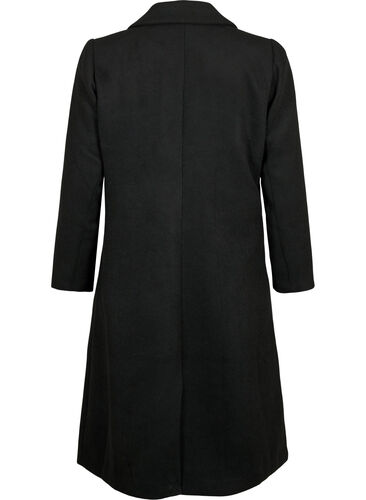 Coat with buttons and pockets, Black, Packshot image number 1