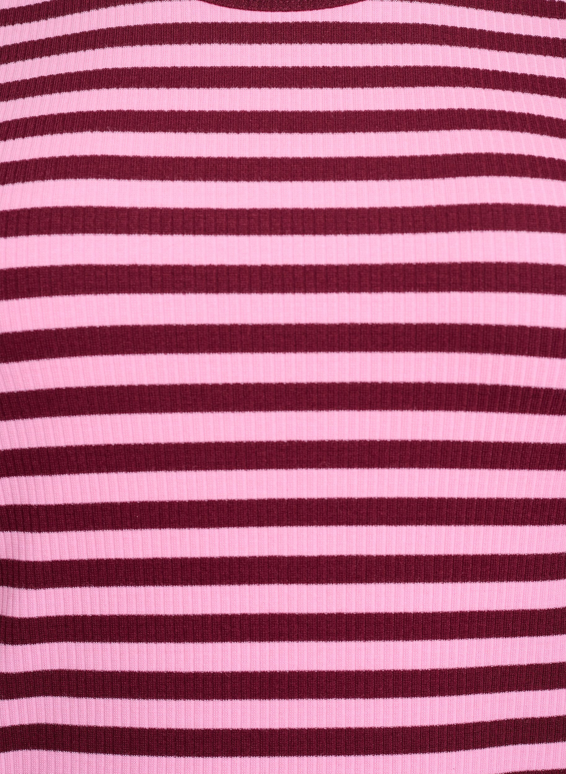 Zizzifashion Knee-length T-shirt dress in ribbed jersey, Dark Bordeaux, Packshot image number 2