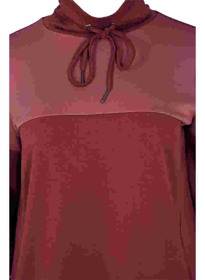 Jumper dress with colour-block, Red Mahogany/RoseBr., Packshot image number 2